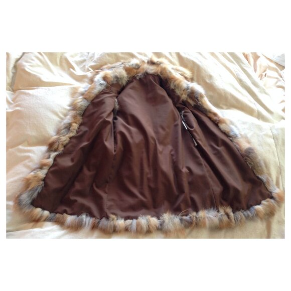 NWT $5,000 Maximilian red fox pieced GENUINE FUR mid-length vest SZ S fits 4 6 - Picture 7 of 9